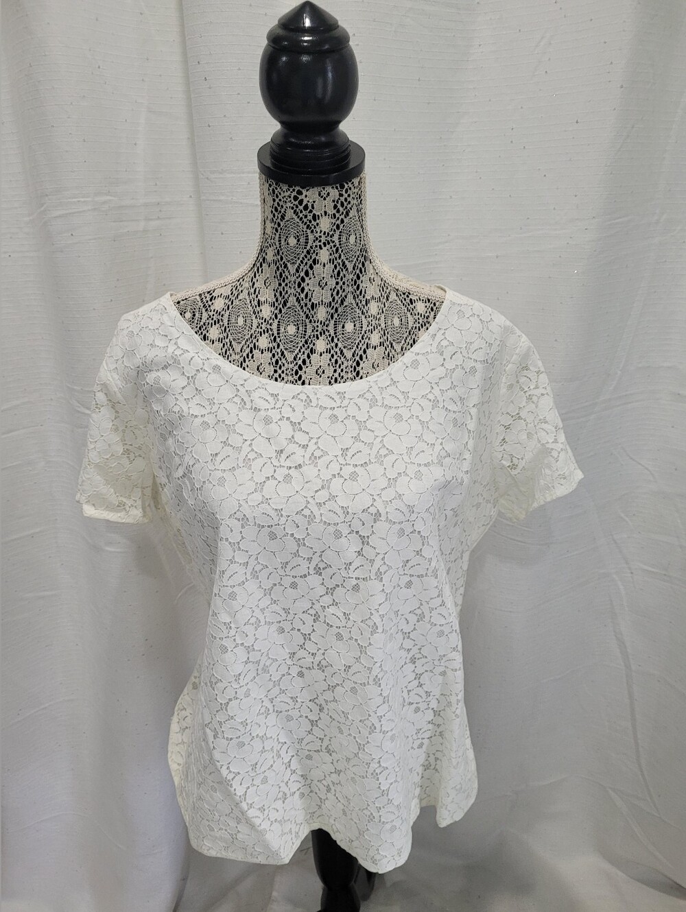 New With TAGS Cleo Ladies Lace Short Sleeve Size XL Petite